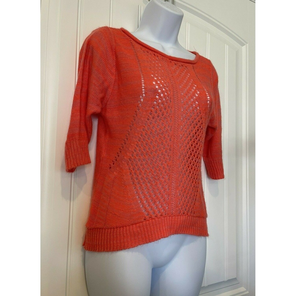 Absolutely Creative Womens Small Pullover Lightweight 3/4 Sleeve Bright Blouse